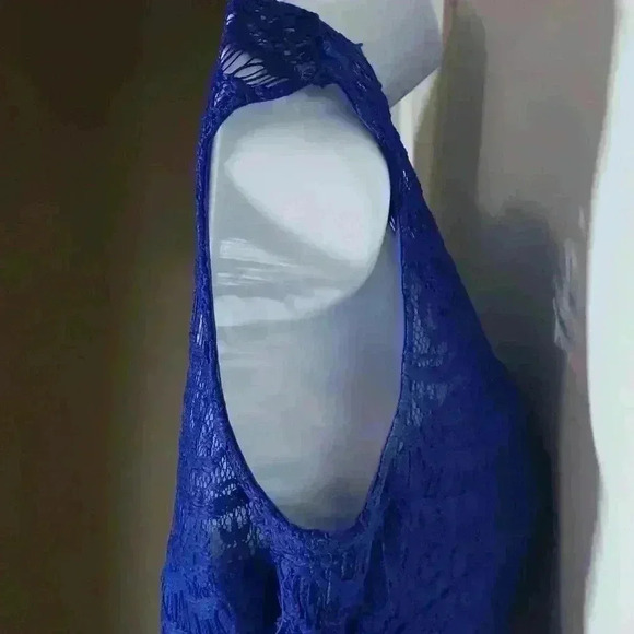 Royal Blue Lace Gown - Picture 12 of 15